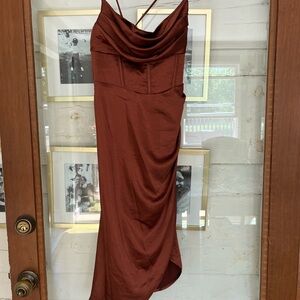 Hello Molly Brown Satin Midi Dress- Size S- NWT